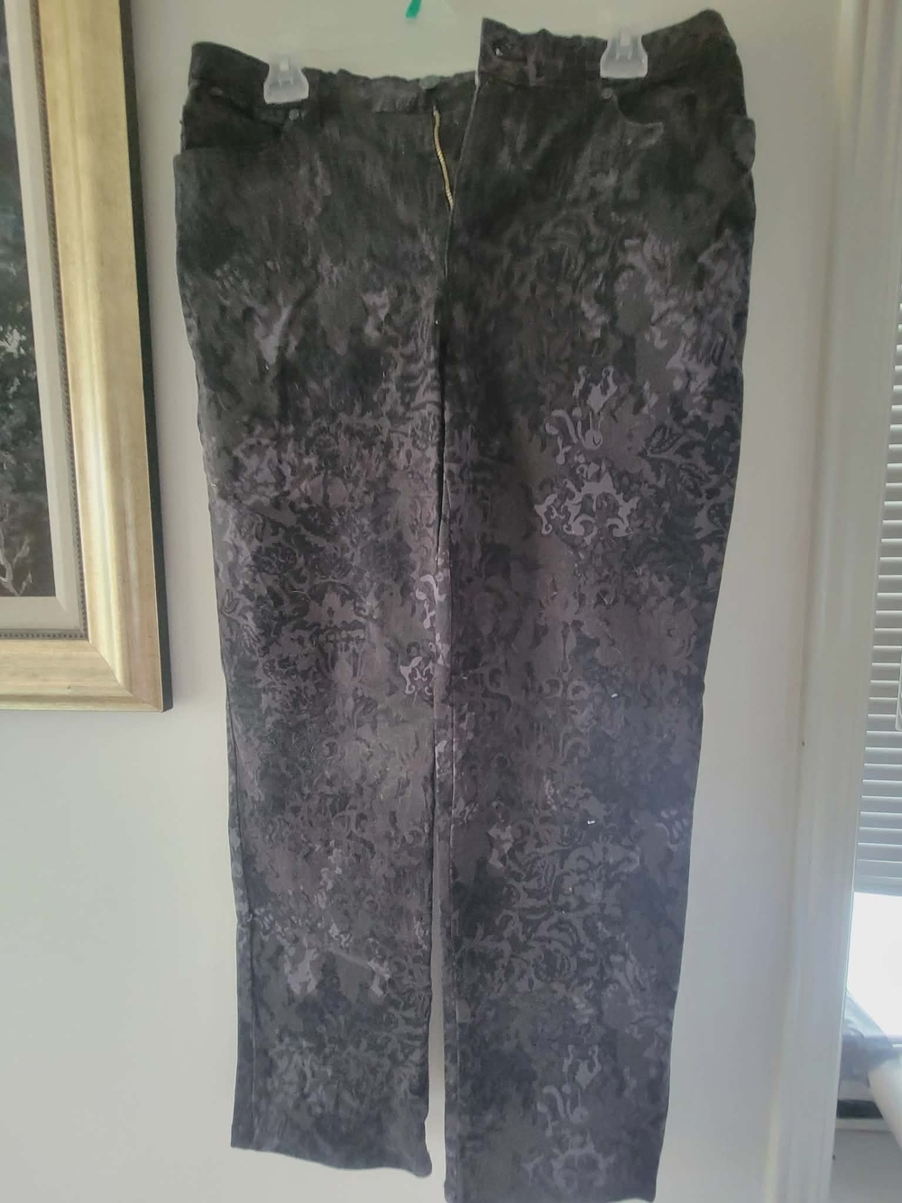 Gloria Vanderbilt Black Brocade Dress Pants
